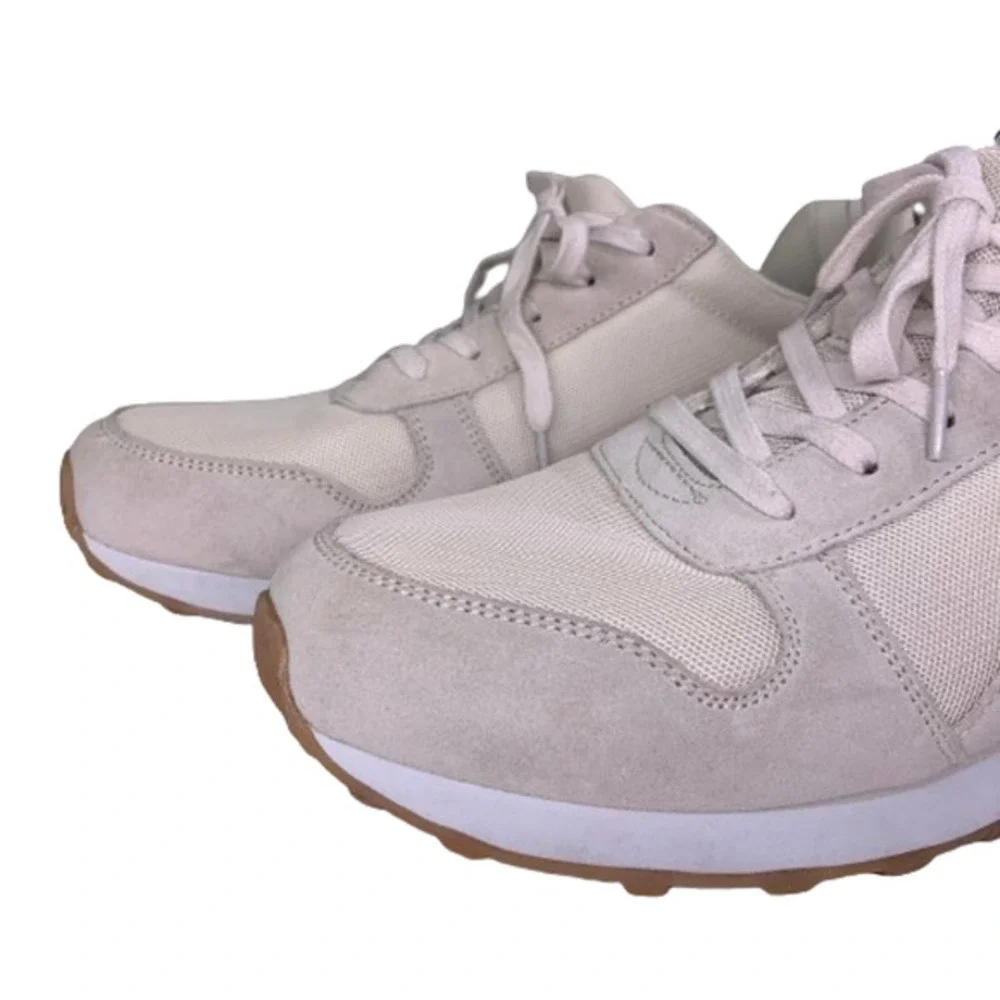 J. CREW White Suede Metallic City Sneakers‎
